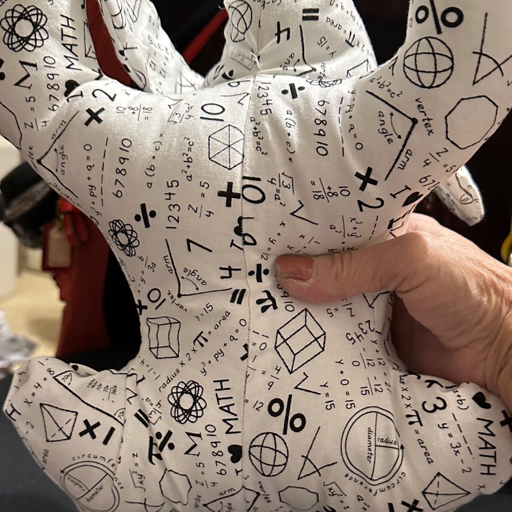 Einstein the Mathematical Dog Plush Toy - Black and White - Picture 6 of 6